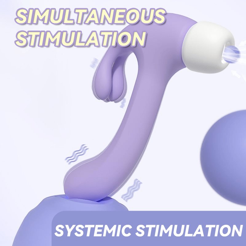 Hammer-shaped suction vibrator with rabbit ear tip, photo 3