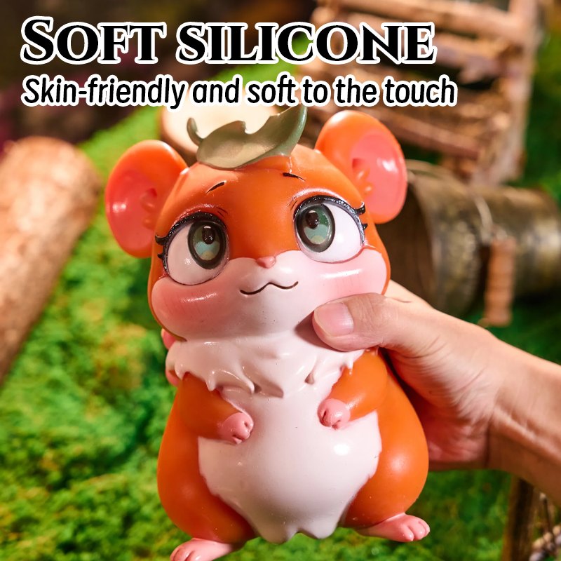 Orange and cream anime hamster masturbator figure, photo 3