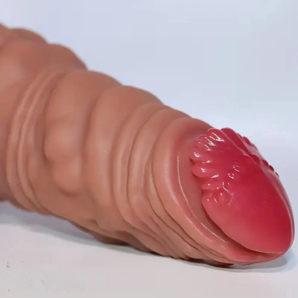 Flesh realistic silicone dildo, photo 14