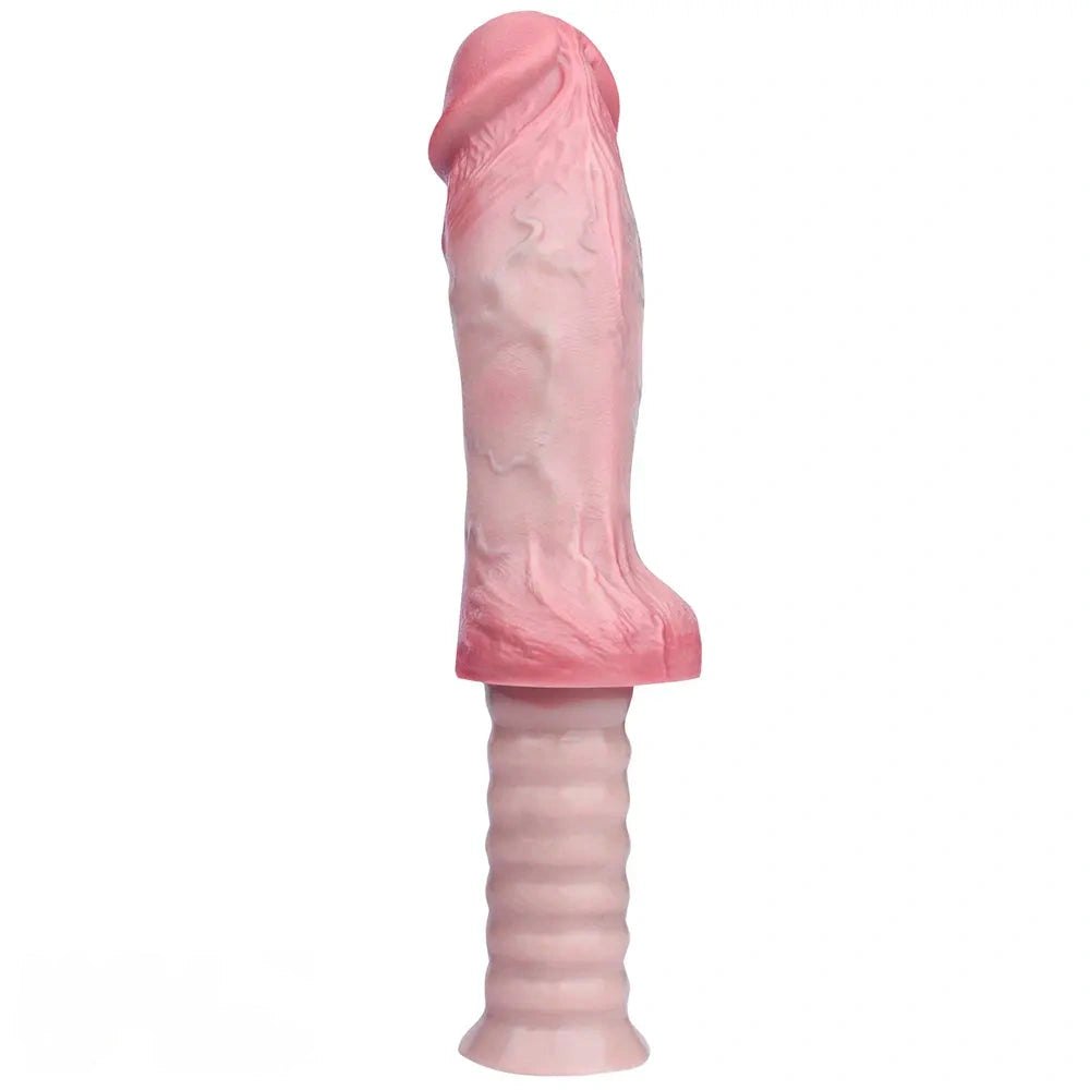 Flesh silicone handheld ribbed dildo, photo 10