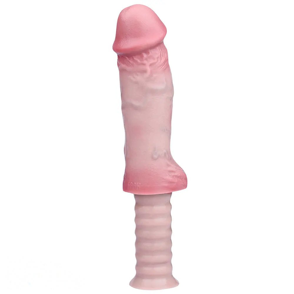 Flesh silicone handheld ribbed dildo, photo 11