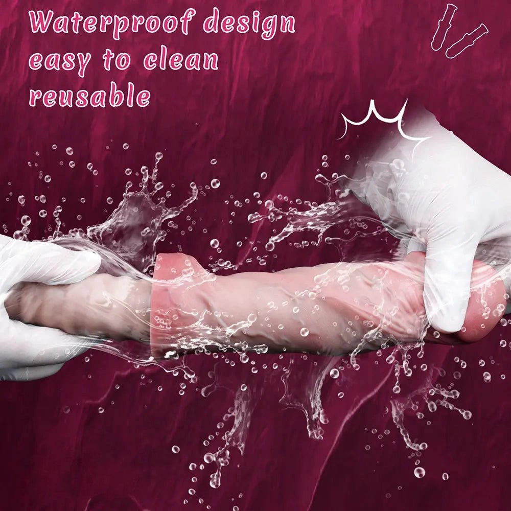 Flesh silicone handheld ribbed dildo, photo 6