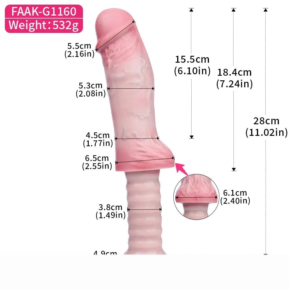 Flesh silicone handheld ribbed dildo, photo 7