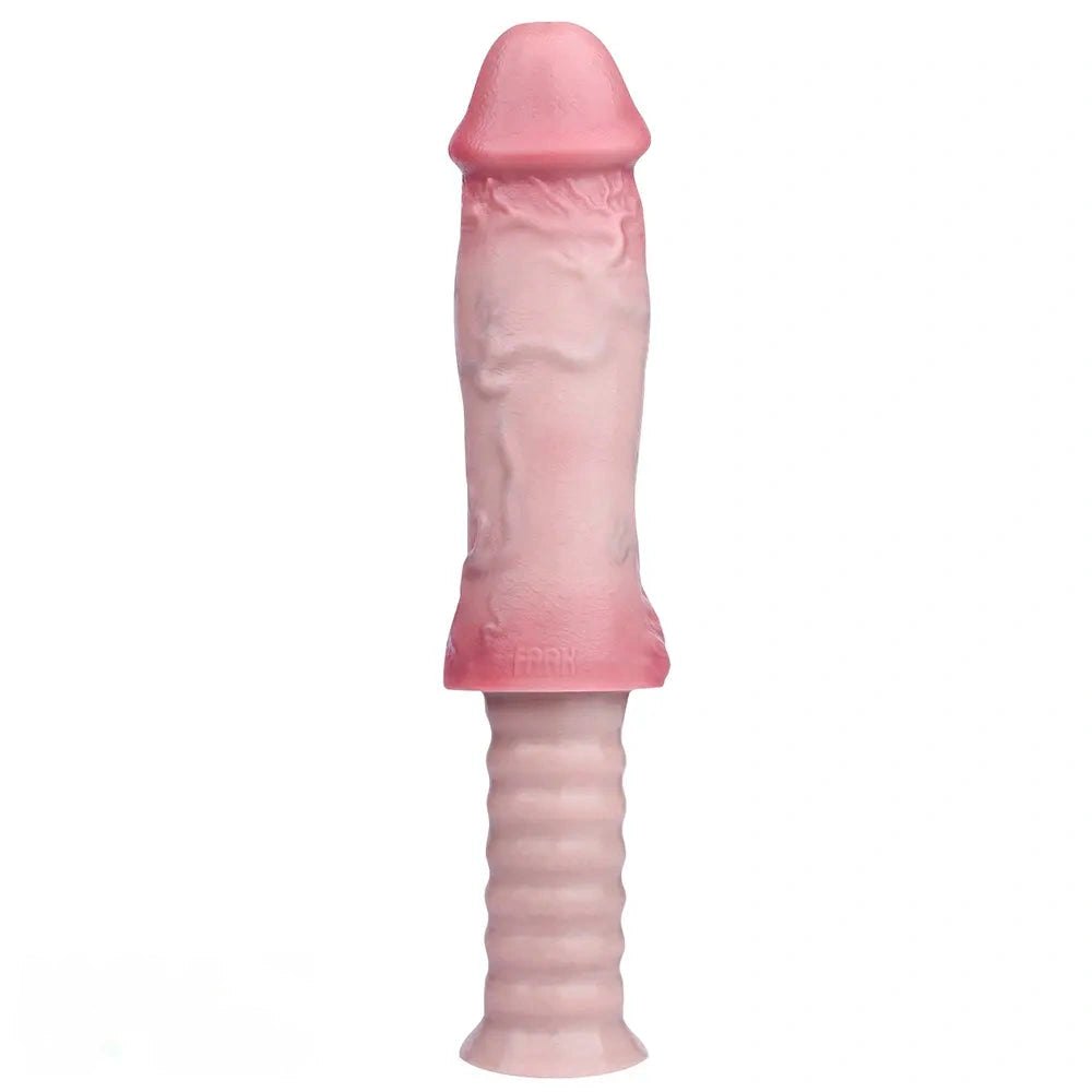 Flesh silicone handheld ribbed dildo, photo 8