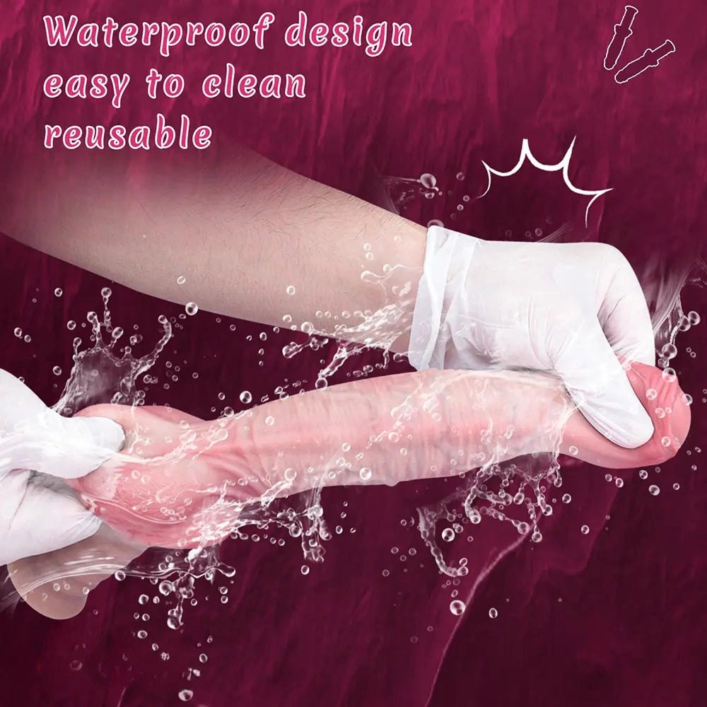 Flesh handheld ribbed grip dildo, photo 6