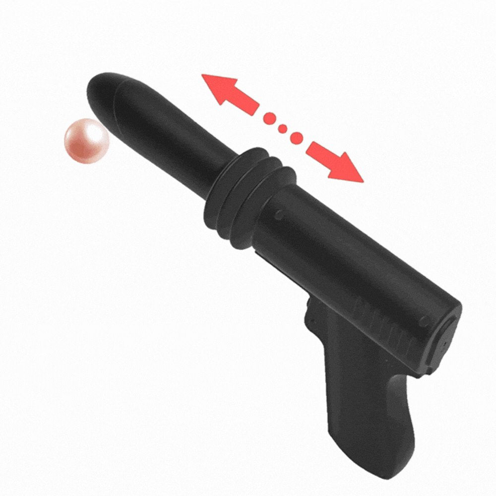 Black handheld telescopic thrusting vibrator, photo 1