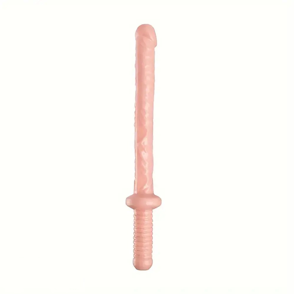 Flesh realistic handle grip dildo