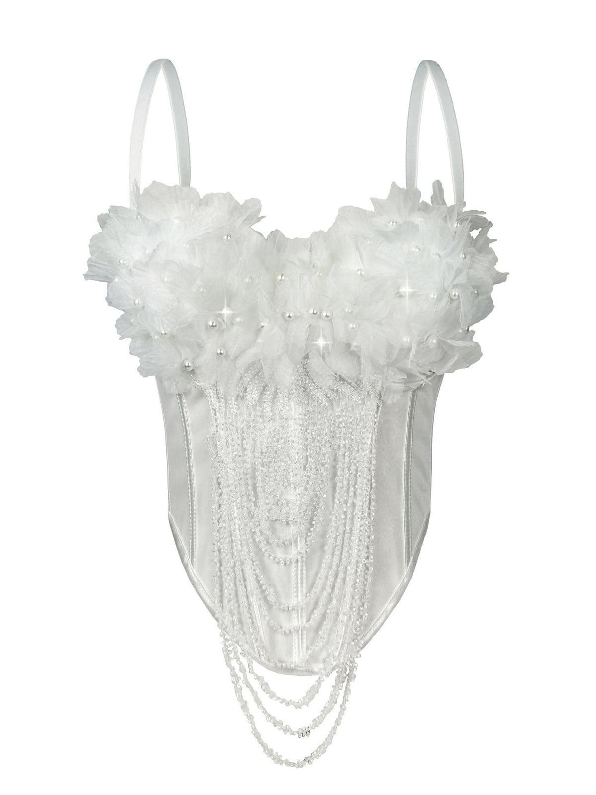 Handmade flower tassel backless sling corset, photo 7