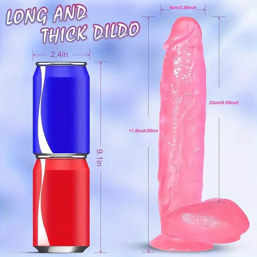 Pink realistic pvc dildo, photo 7