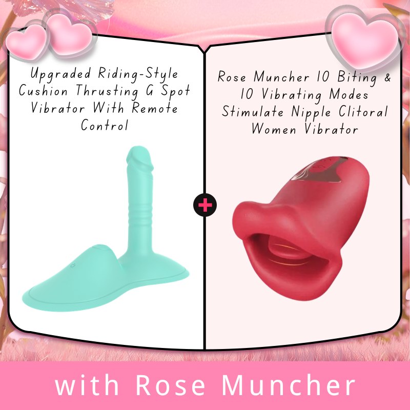Cyan blue riding cushion thrusting vibrator, photo 11