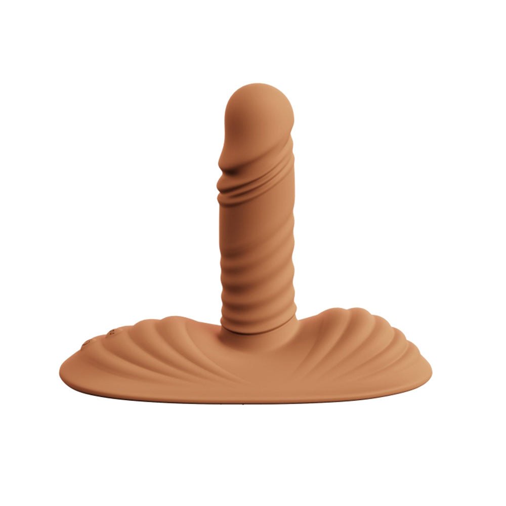 Curved silicone riding vibrator with wireless remote, photo 8