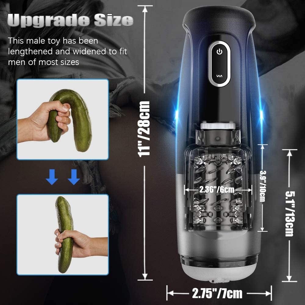 Black Plus hands-free rotating male masturbator