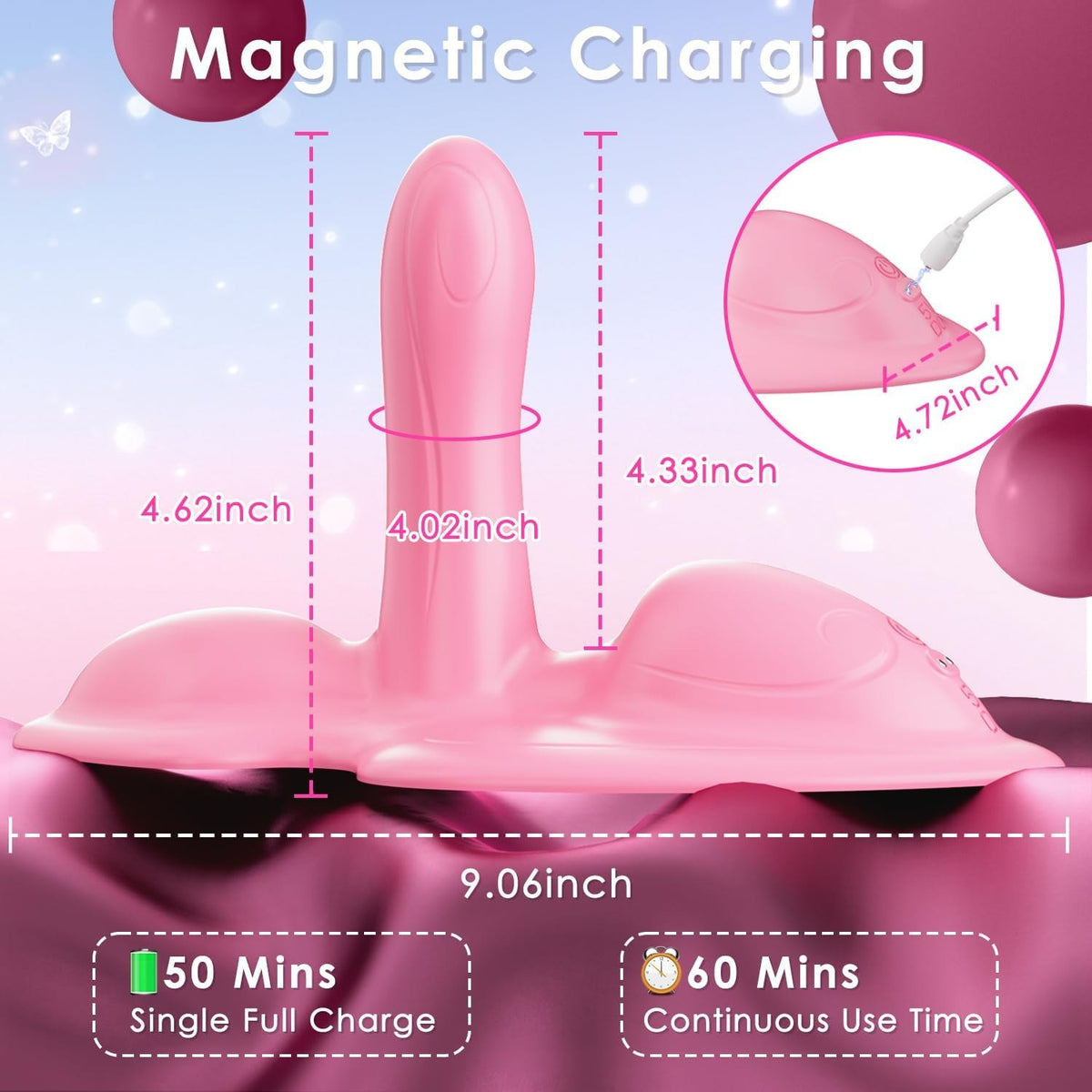 Pink sit and ride wearable vibrator, photo 7