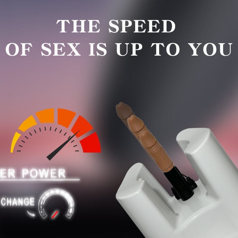 White stool sex machine with detachable dildo, photo 2