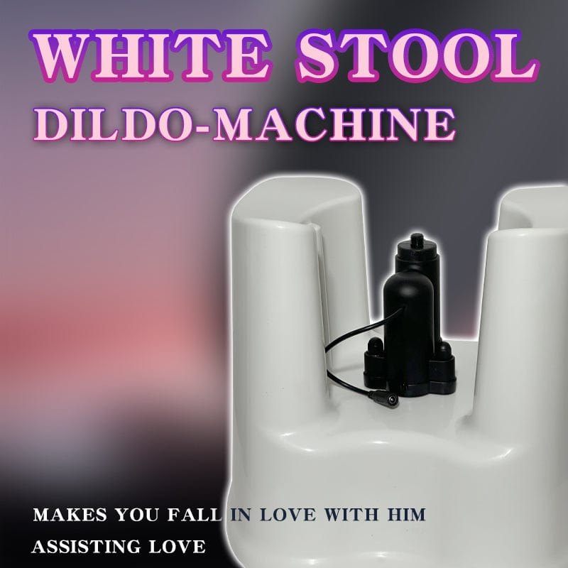 White stool sex machine with detachable dildo, photo 3