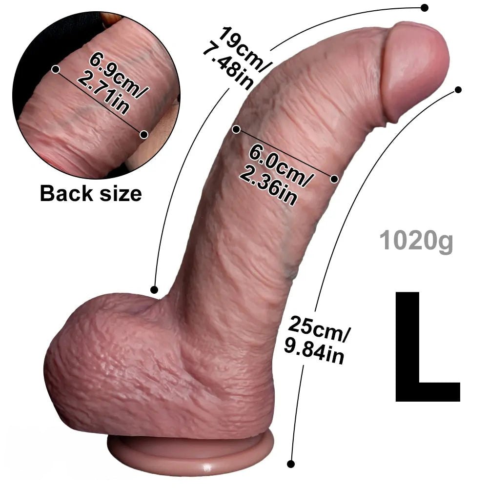 Flesh-tone silicone strap-on dildo, photo 16