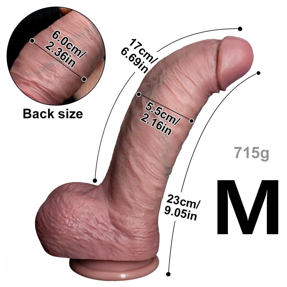 Flesh-tone silicone strap-on dildo, photo 18