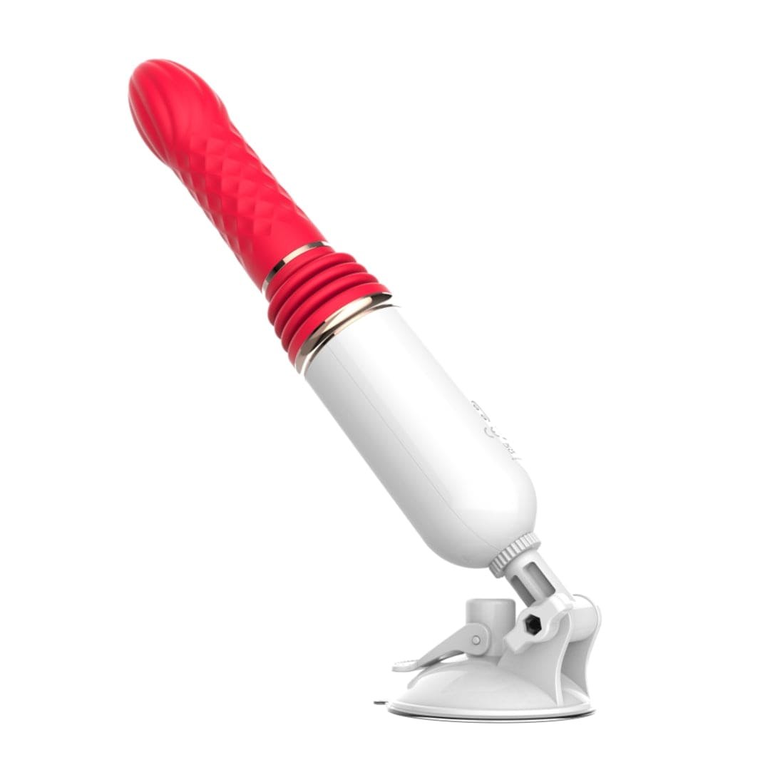 Silicone thrusting vibrator with suction cup base, photo 1