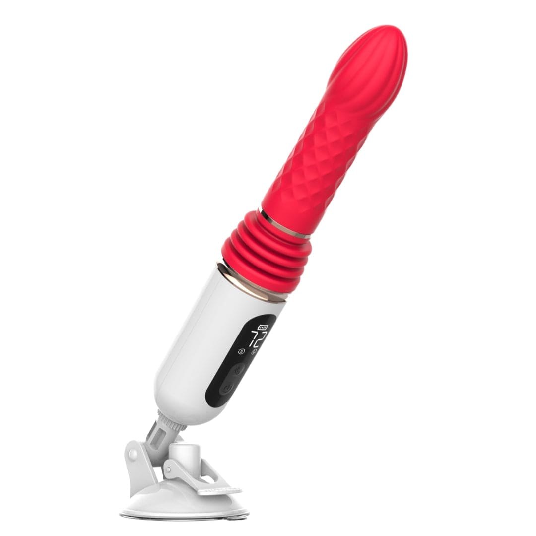 Silicone thrusting vibrator with suction cup base, photo 2