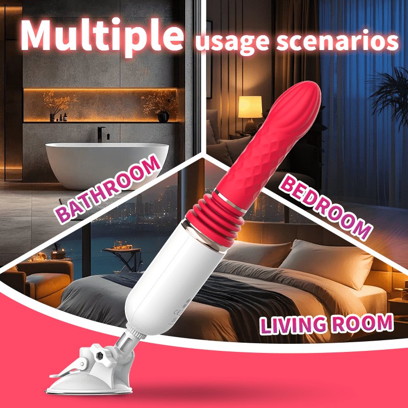 Silicone thrusting vibrator with suction cup base, photo 4
