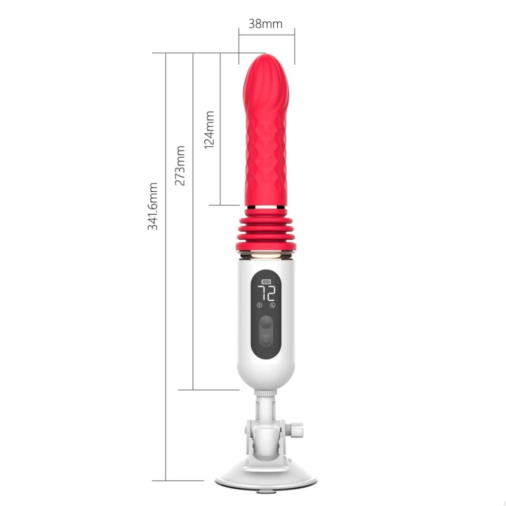 Silicone thrusting vibrator with suction cup base, photo 6