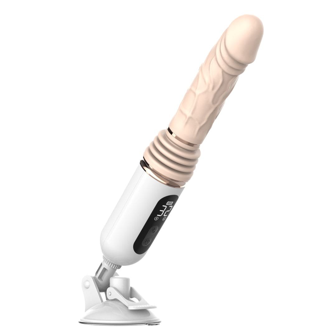 Silicone thrusting vibrator with suction cup base, photo 9