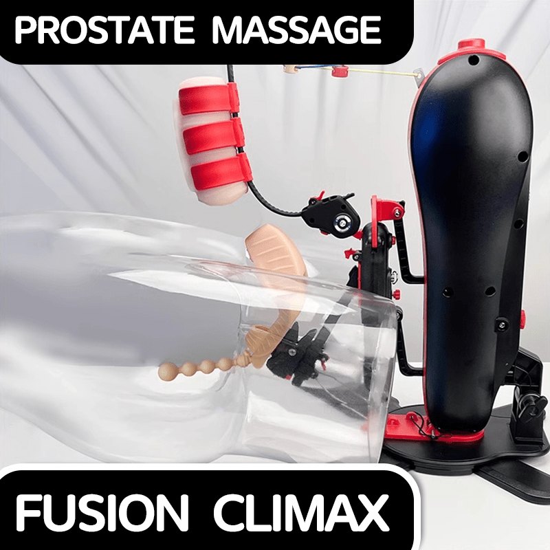 Black hands-free triple stimulation sex machine, photo 4
