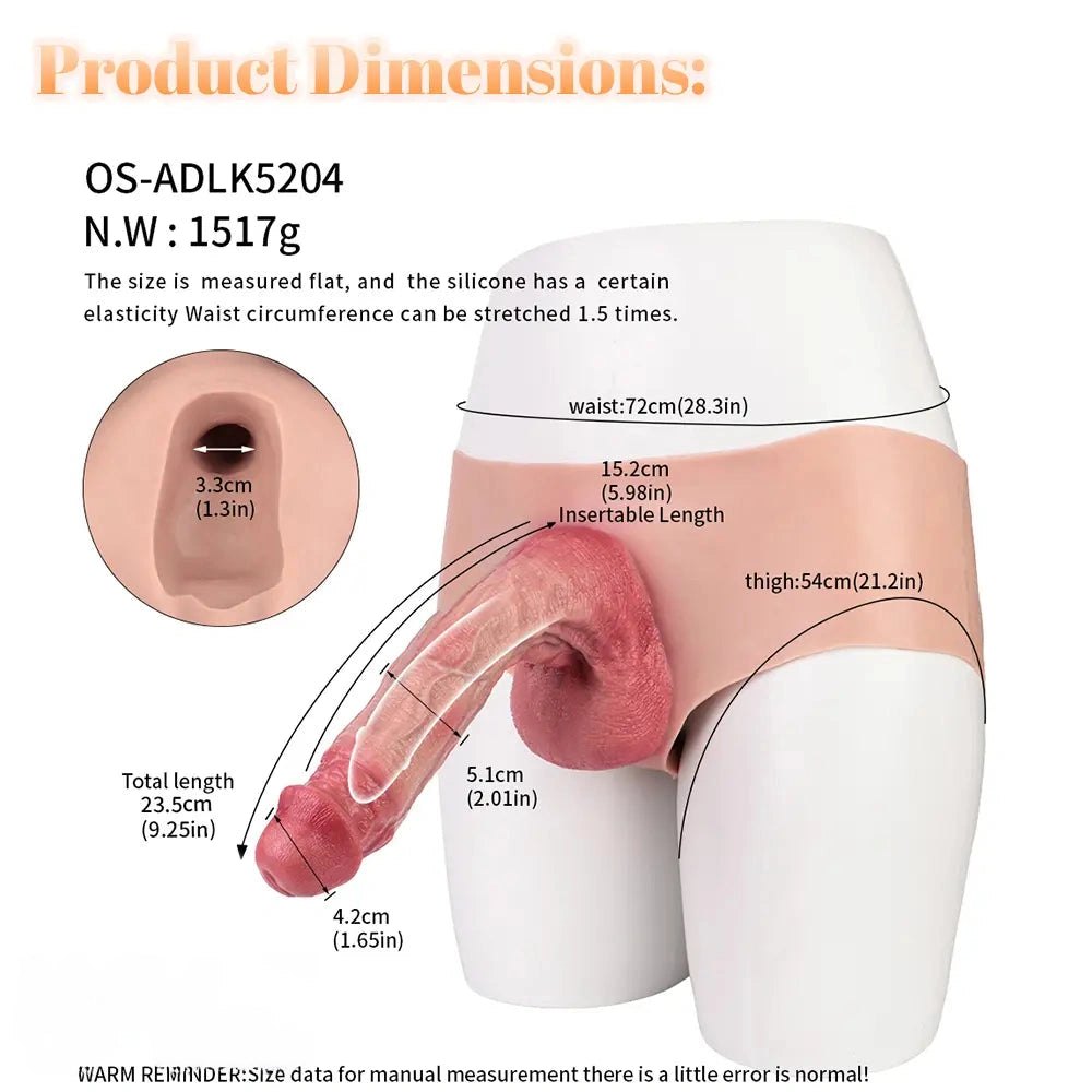 Flesh wearable realistic silicone dildo, photo 6