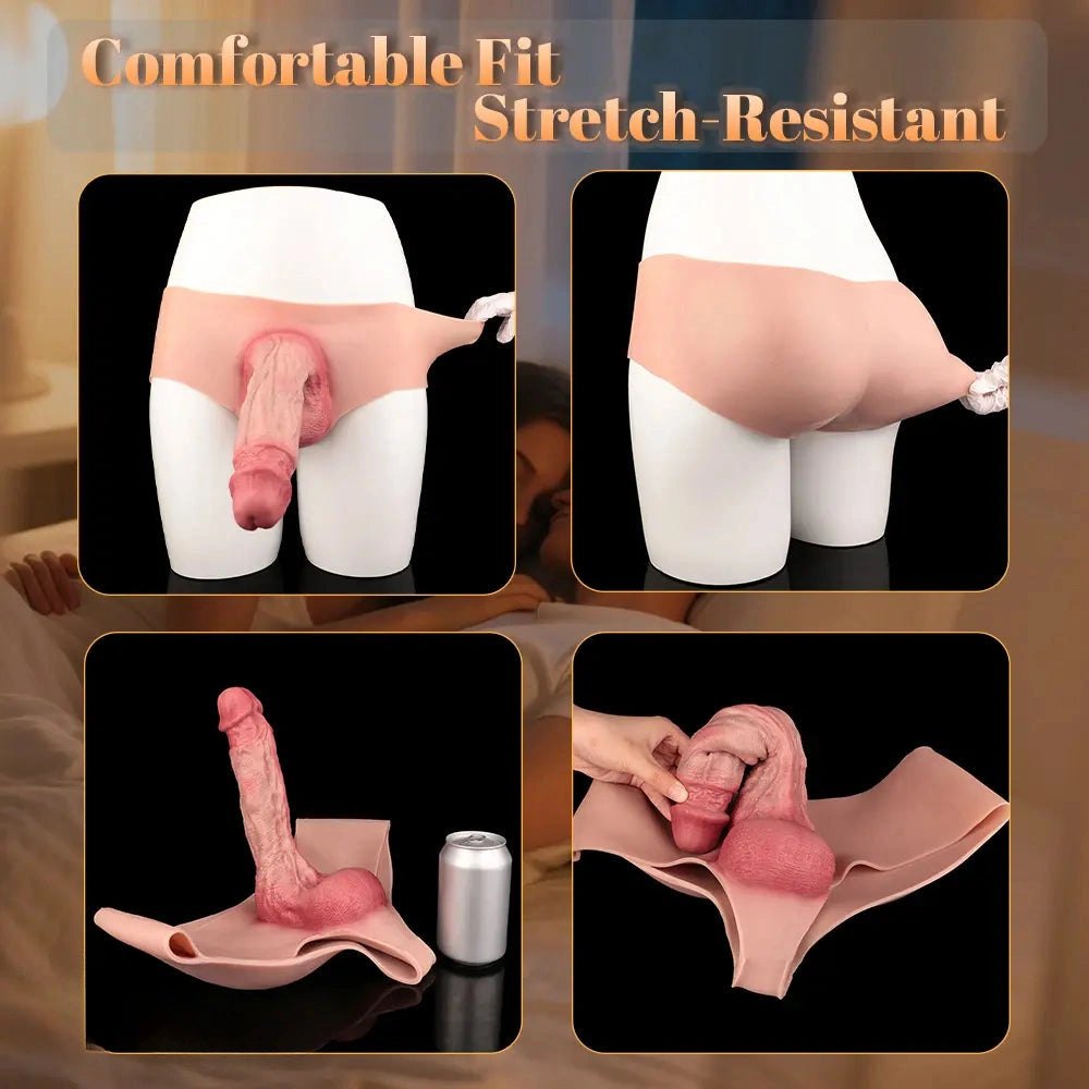 Flesh wearable realistic silicone dildo, photo 9