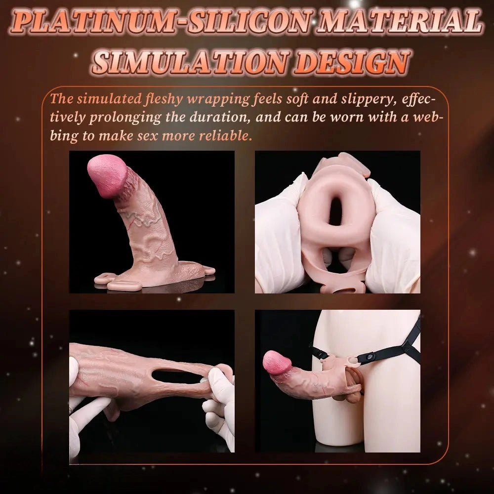 Flesh harness base silicone dildo, photo 10