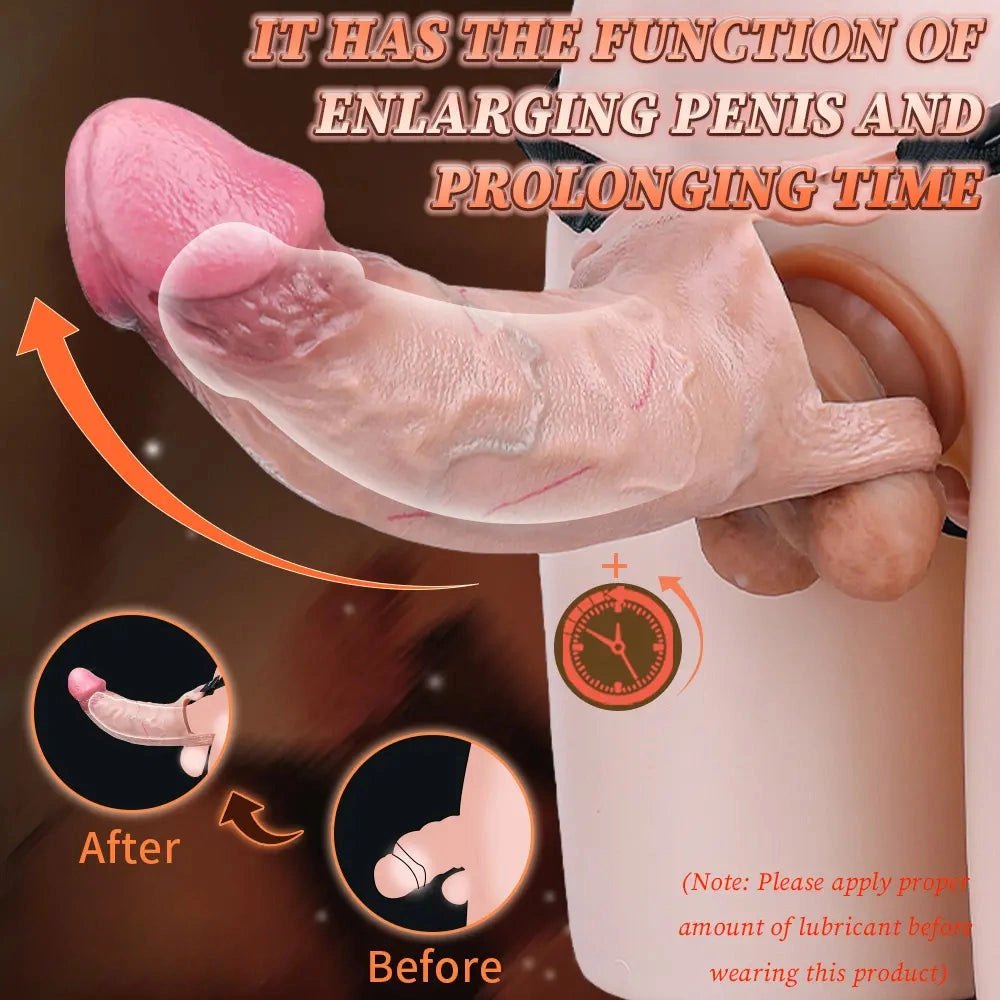 Flesh harness base silicone dildo, photo 12