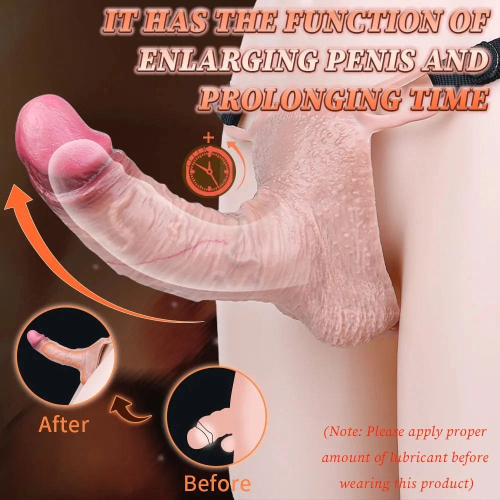 Flesh tone flared base realistic silicone dildo, photo 12