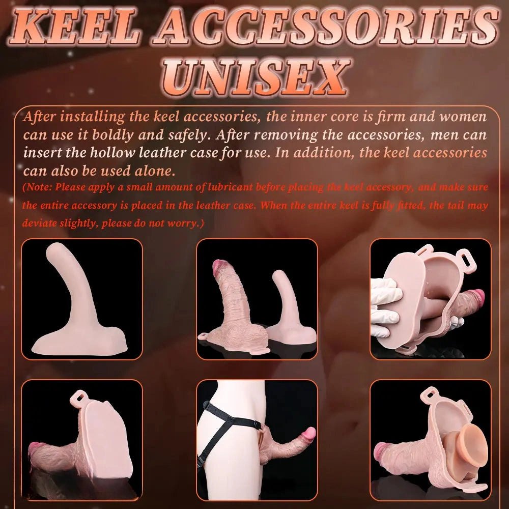 Flesh tone flared base realistic silicone dildo, photo 14