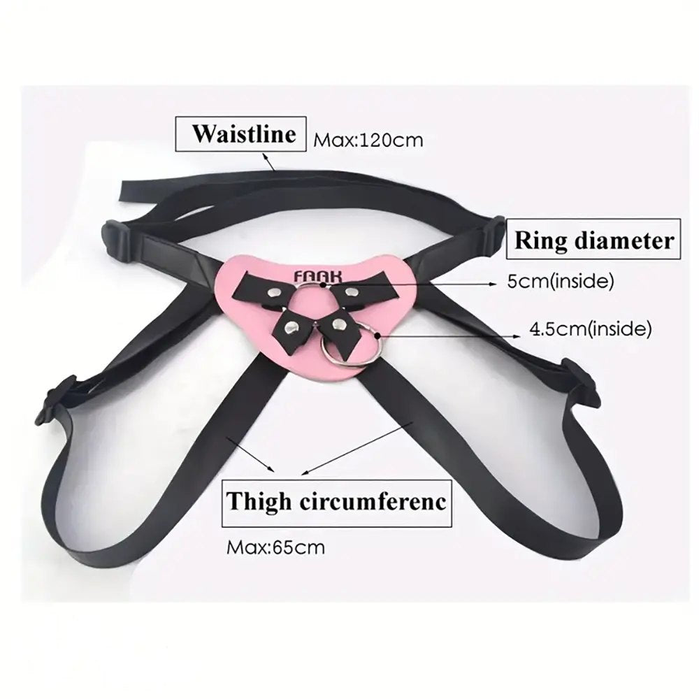 Horse style silicone dildo with harness base, photo 12