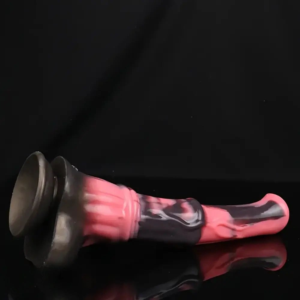 Horse style silicone dildo with harness base, photo 2