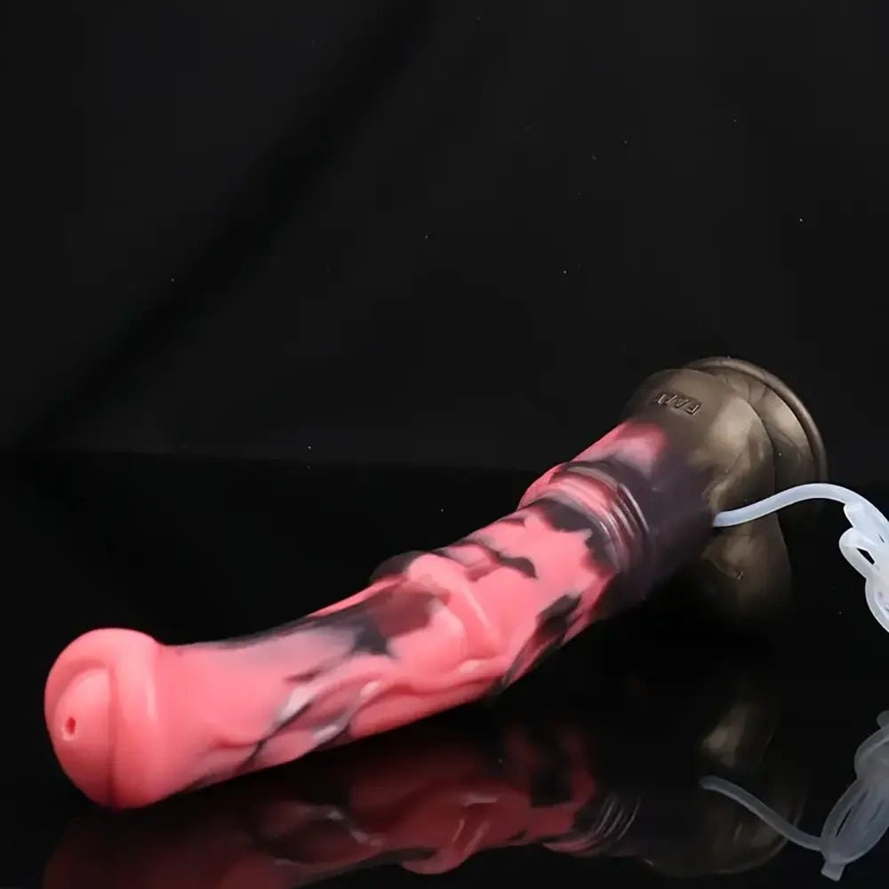 Horse style silicone dildo with harness base, photo 3