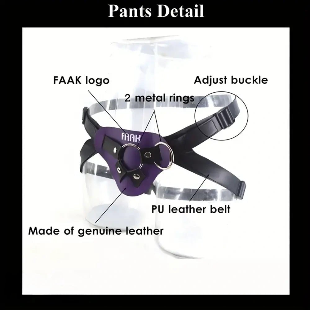Horse style silicone dildo with harness base, photo 8