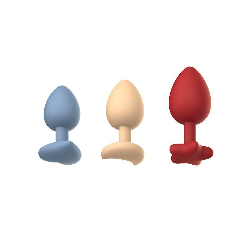 Heart-shaped silicone anal beads and butt plug set, photo 6
