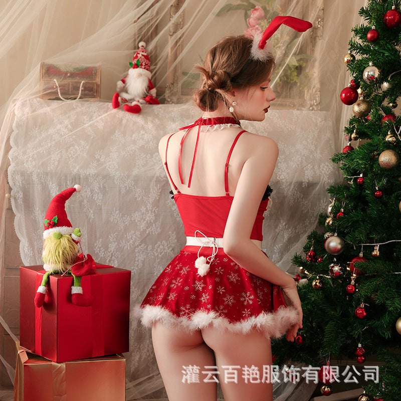 Christmas bunny girl velvet costume set, photo 3