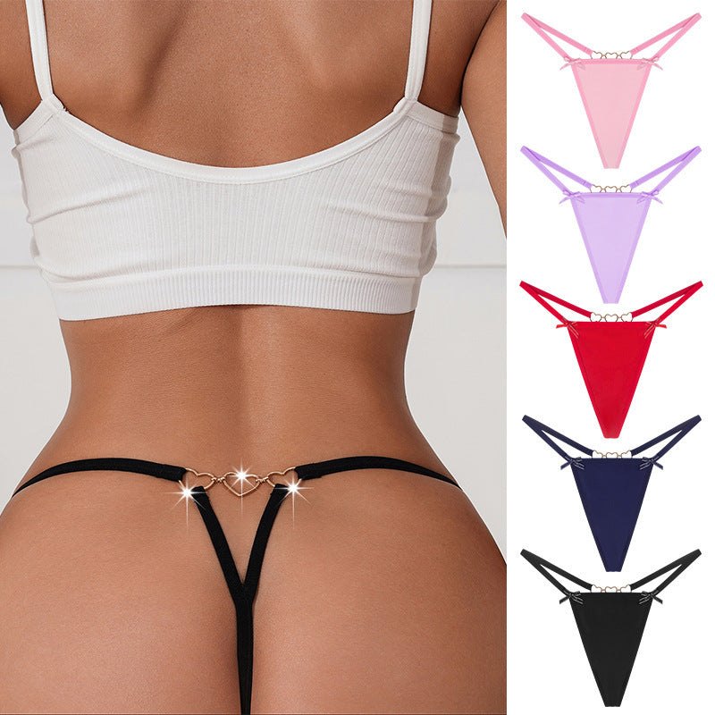 Heart chain low waist seamless thong, photo 1