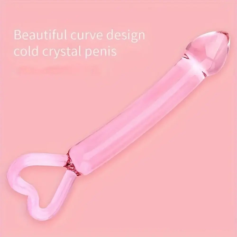 Glass dildo with heart-shaped handle, photo 2