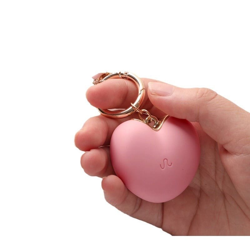 Pink heart pendant vibrator on pearl chain, photo 8