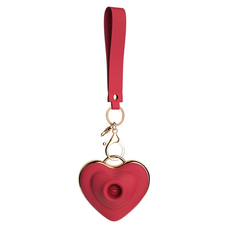 Red heart pendant clitoral suction vibrator, photo 1