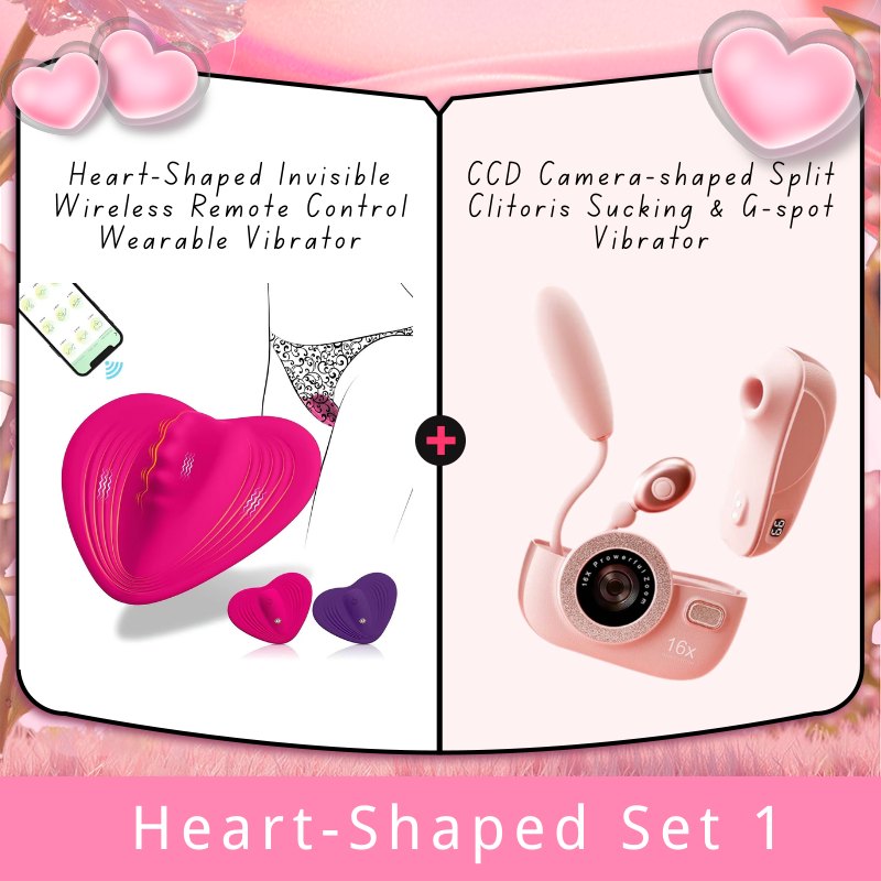 Heart-Shaped Set 1 Heart-shaped Bluetooth panty vibrator
