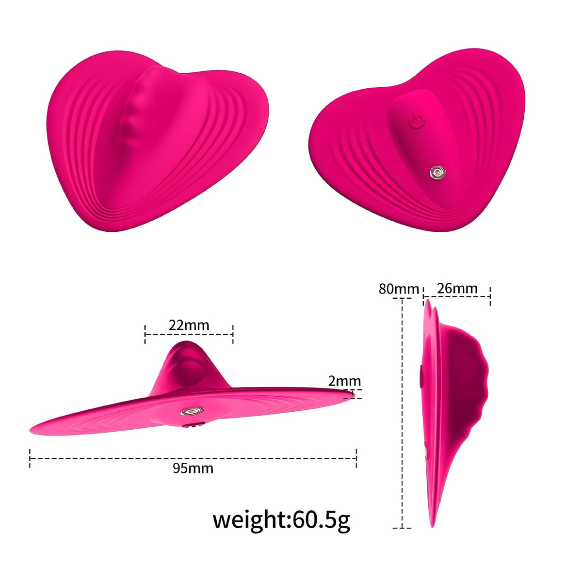 Heart-shaped Bluetooth panty vibrator, photo 4