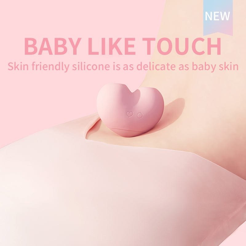 Pink heart-shaped clitoral suction vibrator, photo 3