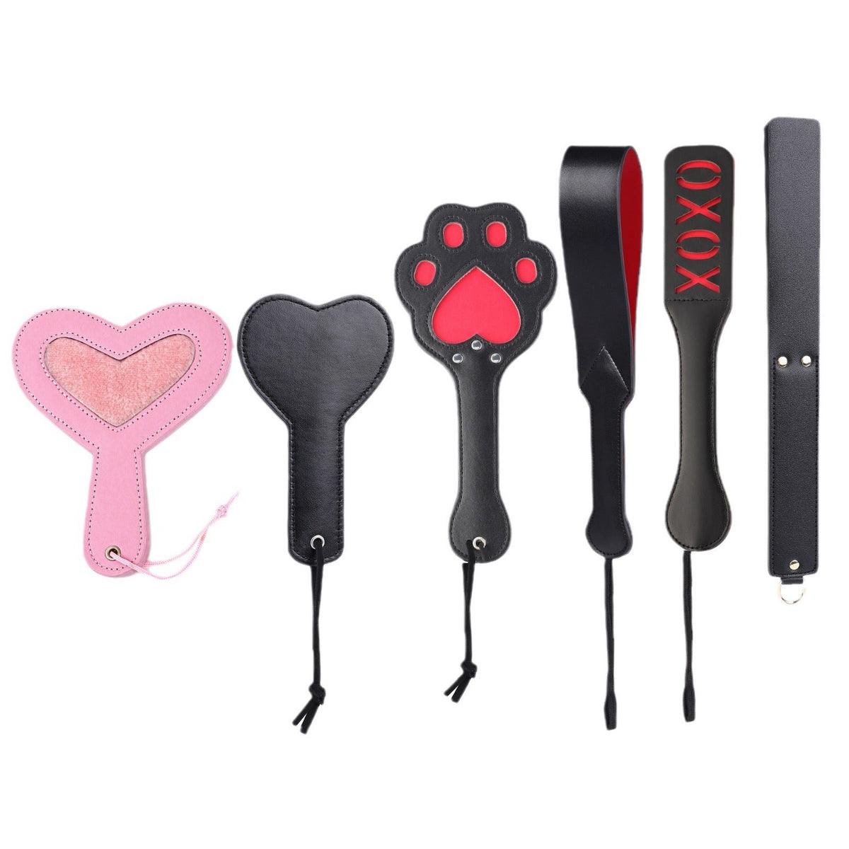Heart shaped pu leather bdsm paddle, photo 1