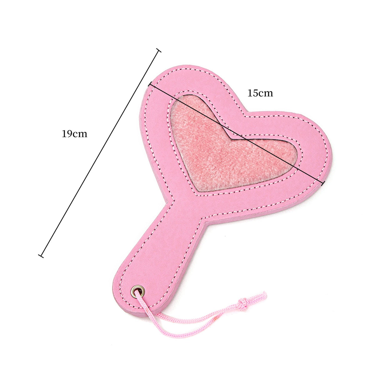 Heart shaped pu leather bdsm paddle, photo 2