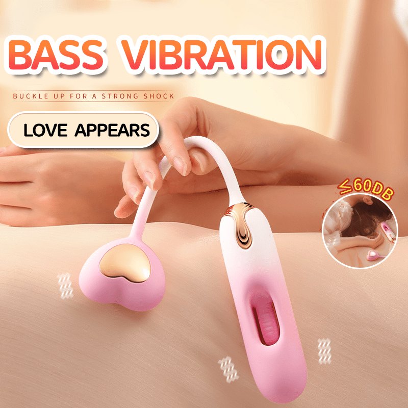 Pink heart-shaped tapping bullet vibrator, photo 4