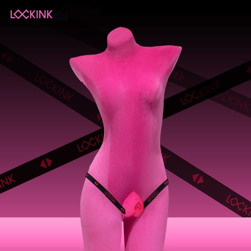 Pink heart-shaped wearable suction vibrator, photo 2